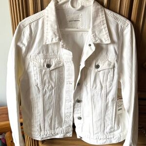 Lucky Brand White Denim Trucker Jacket